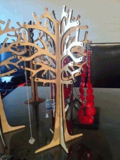 CNC Laser Cut Jewelry Tree Free DXF File