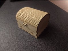 CNC Laser Cut Plywood Wedding Ring Box DXF File