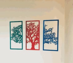 CNC Laser Cut Wall Decor Tree Free CDR File