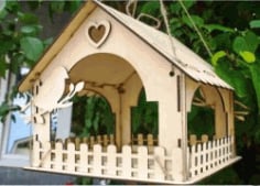 CNC Laser Cut Wooden Bird Houses CDR File