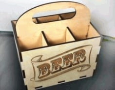 CNC Laser Cut Wooden Box Beer CDR File