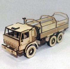 CNC Laser Cut Wooden Puzzle Truck Model Layout CDR File