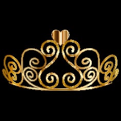 Colorful Gold Tiara Vector SVG File