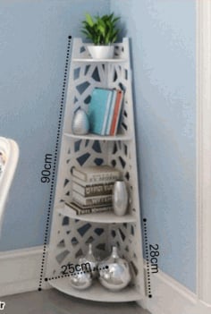 Corner Bookshelf Storage Organizer CDR File