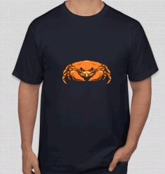 Crab T Shirt Printing Sample Free Vector File