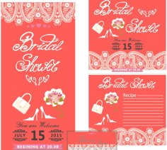 Creative Wedding Invitation And Postcard Vector Free Vector