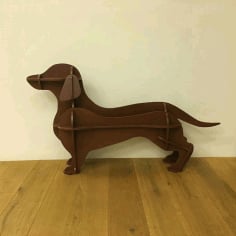 Dachshund Wooden Shelf Design DXF File