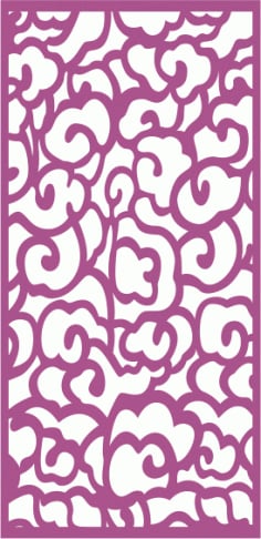 Damask Jali Panel for Room Divider Panel CDR File