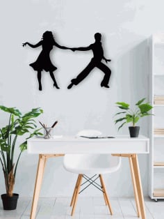 Dancing Couple Wall Art Laser Cut CDR File