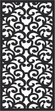 Dark Black Jali Pattern Range Laser Cut CDR File