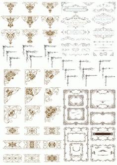 Decor Design Elements Vector Set Free CDR Vectors File