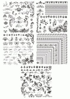 Decor Floral Elements Free CDR Vectors File