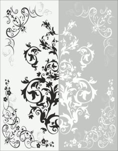 Decor Flower Sandblast Pattern Laser Cut CDR File