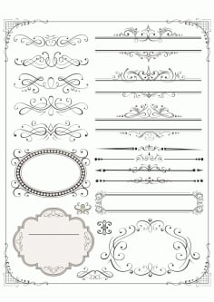 Decoration Frame and Border Design Free CDR Vectors File