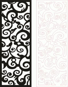 Decorative Black Seamless Pattern Laser Cut CDR File