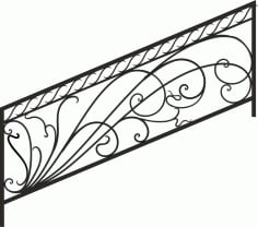 Decorative Deck and Porch Railing Laser Cut CDR File