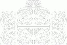 Decorative Fancy Screen Sketch Panel CDR File