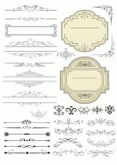 Decorative Line Art Free CDR Vectors File