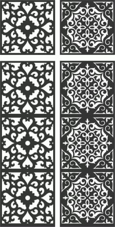 Decorative Metal Panel Design for Gardens DXF File