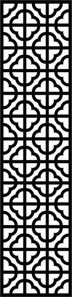 Decorative Metal Privacy Screen Panel DXF File