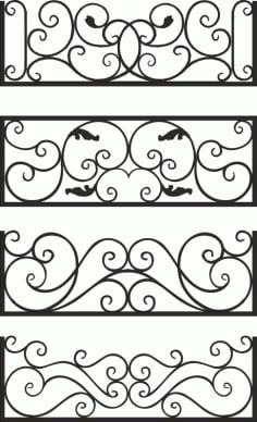 Decorative Metal Rail Plasma Grill Panel CDR File