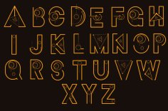 Decorative Modern Alphabet Chrecter Free CDR and Ai Vector File