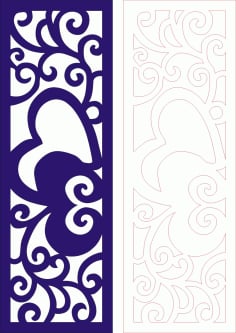 Decorative Room Divider Design Laser Cut CDR File