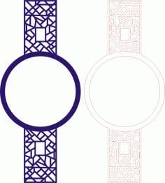 Decorative Round Framework Laser Cut CDR File