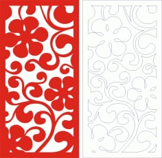 Decorative Screen Pattern 1344 Laser Cut CDR File