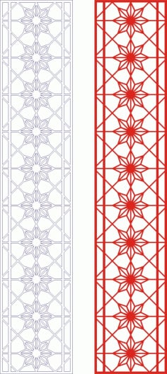 Decorative Seamless Panel Design 12 Laser Cut Free CDR File