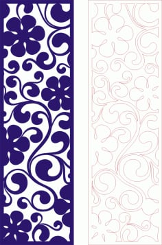 Decorative Seamless Panel Design 14 Laser Cut Free CDR File