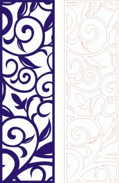 Decorative Seamless Panel Design 19 Laser Cut Free CDR File