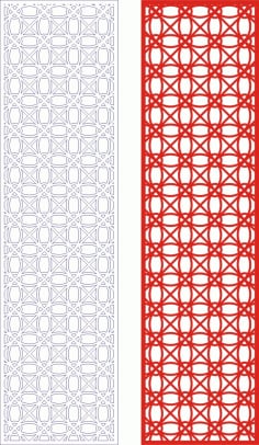 Decorative Seamless Panel Design 2 Laser Cut Free CDR File