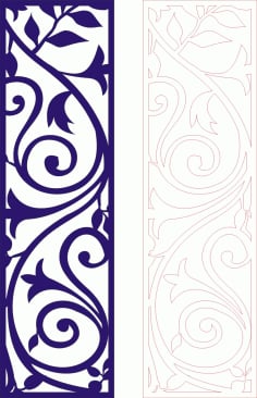 Decorative Seamless Panel Design 21 Laser Cut Free CDR File