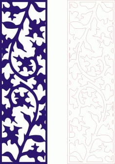 Decorative Seamless Panel Design 24 Laser Cut Free CDR File