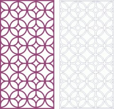 Decorative Seamless Panel Design 29 Laser Cut Free CDR File