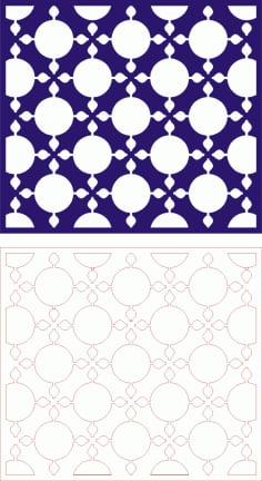 Decorative Seamless Panel Design 31 Laser Cut Free CDR File