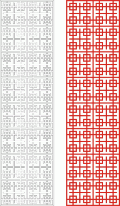 Decorative Seamless Panel Design 37 Laser Cut Free CDR File