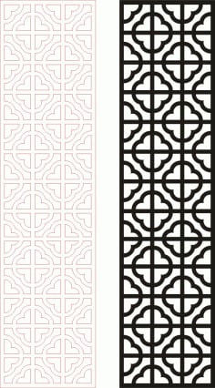 Decorative Seamless Panel Design 43 Laser Cut Free CDR File