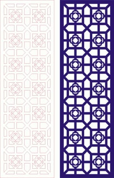 Decorative Seamless Panel Design 44 Laser Cut Free CDR File