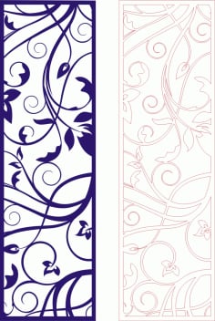 Decorative Seamless Panel Design 5 Laser Cut Free CDR File