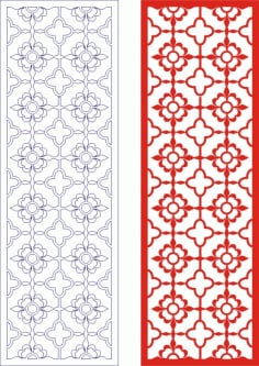 Decorative Seamless Panel Design 51 Laser Cut Free CDR File