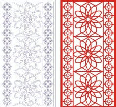 Decorative Seamless Panel Design 54 Laser Cut Free CDR File