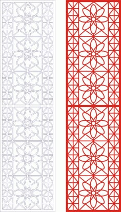 Decorative Seamless Panel Design 62 Laser Cut Free CDR File