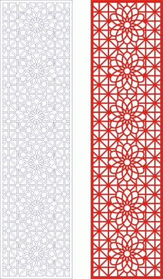 Decorative Seamless Panel Design 63 Laser Cut Free CDR File