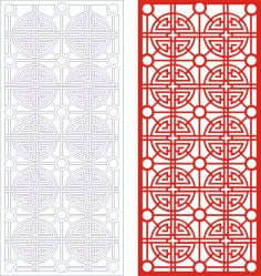 Decorative Seamless Panel Design 8 Laser Cut Free CDR File