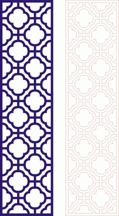 Decorative Seamless Panel Desihn Modern Room Dividers Patterns CDR File