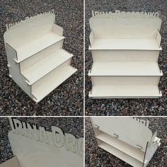 Decorative Stair Step Shelf Organizer 6 Mm Vectors File CDR File