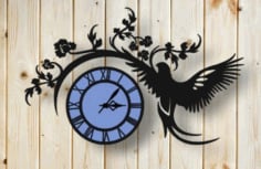 Decorative Wall Hanging Clock CNC Laser Cutting Free CDR File