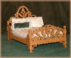 Decorative Wooden Bed Laser Cut CNC Router Plans CDR File